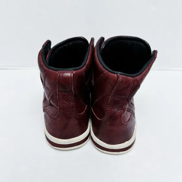 Converse - John Varvatos Weapon Dark Red Leather High Top Shoes