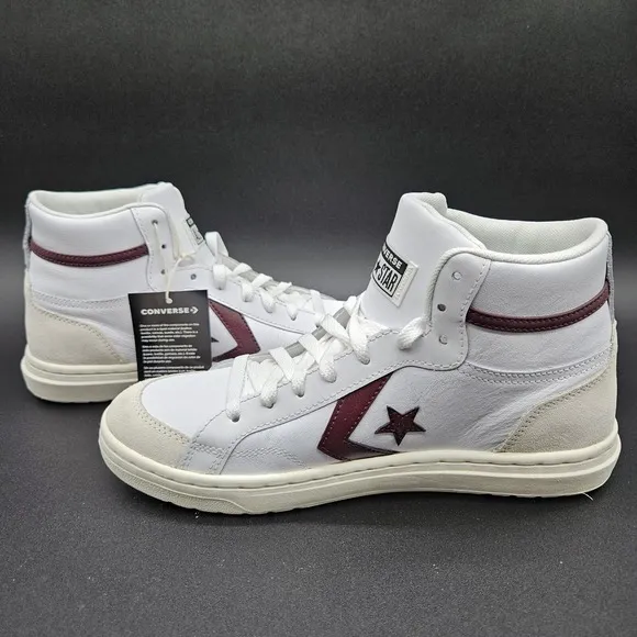 Converse Mens 9 Womens 10.5 Pro Blaze Classic Mid Top White Violet Shoes Sneaker