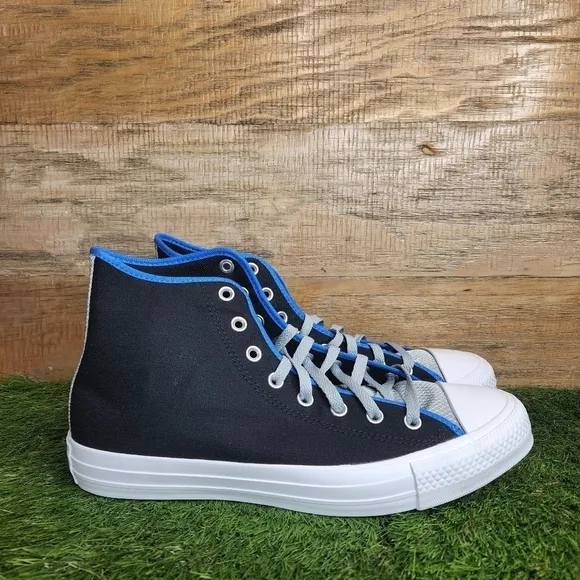 Converse Men's Black and Blue High-Top Sneakers