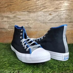 Converse Men's Black and Blue High-Top Sneakers