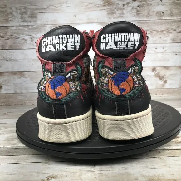 Converse Men's Size 10.5 Chinatown Market x Pro Leather High Bulls Shoes