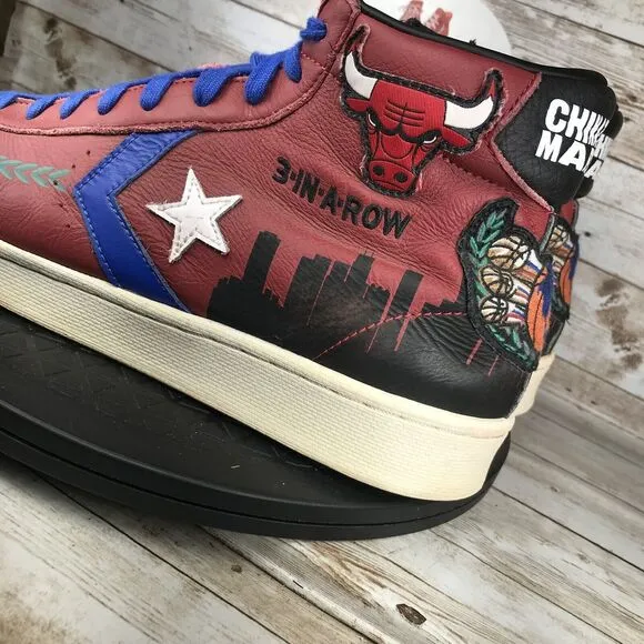 Converse Men's Size 10.5 Chinatown Market x Pro Leather High Bulls Shoes