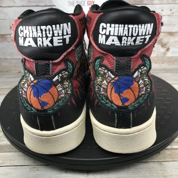 Converse Men's Size 10.5 Chinatown Market x Pro Leather High Bulls Shoes