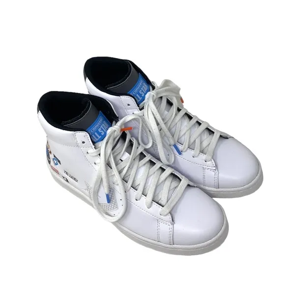 Converse Pro Leather High Skate Shoes Kids Women's White Multi Sneakers 272446C