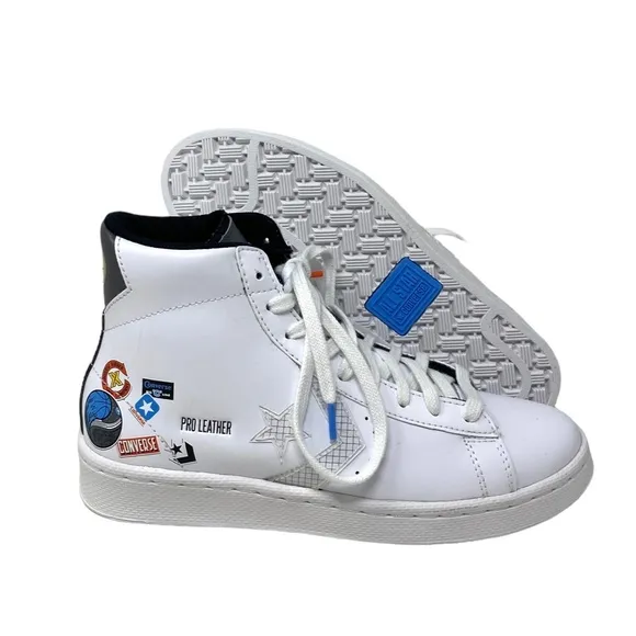 Converse Pro Leather High Skate Shoes Kids Women's White Multi Sneakers 272446C
