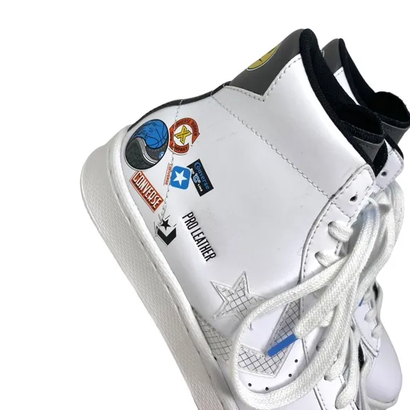 Converse Pro Leather High Skate Shoes Kids Women's White Multi Sneakers 272446C