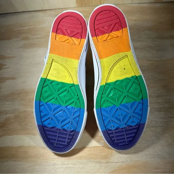 Converse Rainbow Pride Diversity High-Top Sneakers Women’s Size 8.5