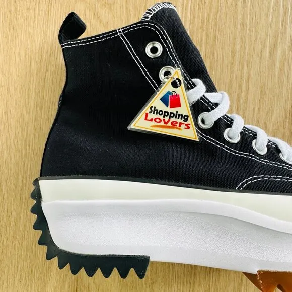 🤩Converse Run Star Hike Hi Size 8.5 Womens Shoes Black Platform Sneakers 1BG001