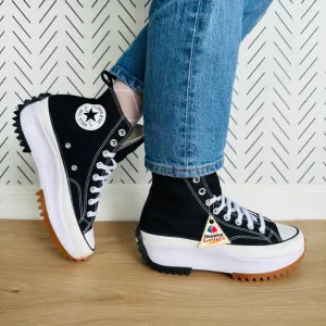 🤩Converse Run Star Hike Hi Size 8.5 Womens Shoes Black Platform Sneakers 1BG001