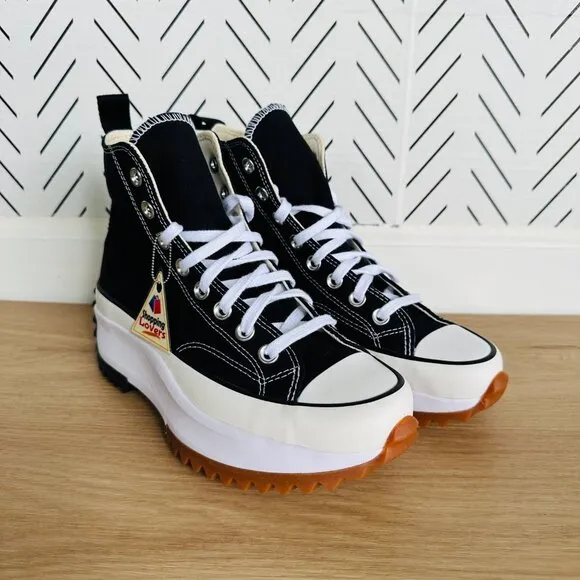 🤩Converse Run Star Hike Hi Size 8.5 Womens Shoes Black Platform Sneakers 1BG001
