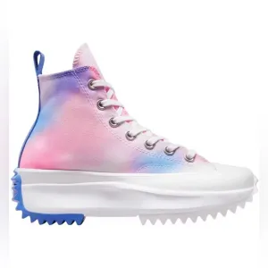 Converse Run Star Hike High Womens Shoes Pink White Purple Size 8.5