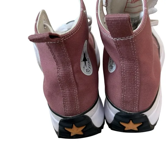 Converse Run Star Hike Platform Men's Women's 9.5 Saddle Canvas High Sneakers