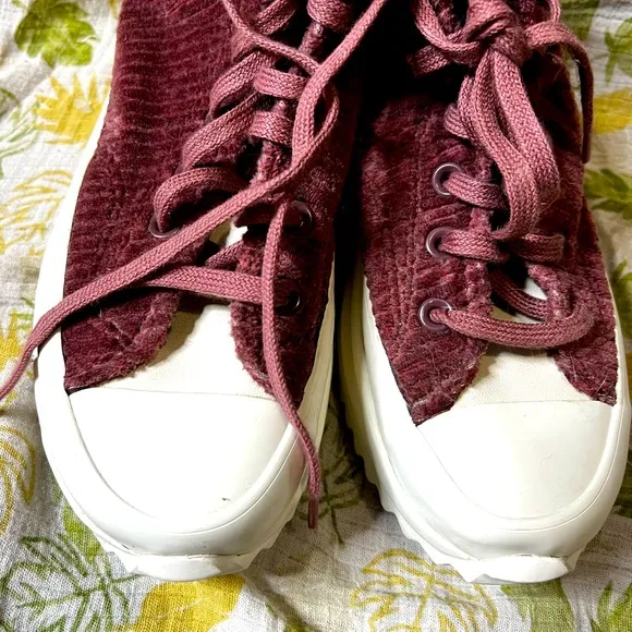 Converse Run Star Hike Trainers Corduroy Platform Y2K High Top Shoes