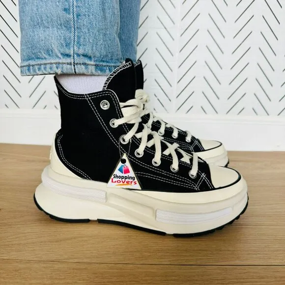 ⭐Converse Run Star Legacy CX Hi Sz 7.5 Women's Shoes Sneakers Black A00869C New