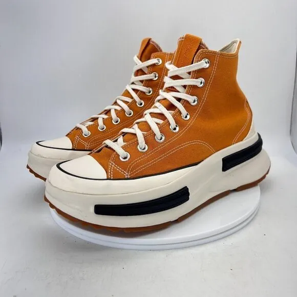 Converse Run Star Legacy CX Hi Top Men Size 10.5 Monarch Black Egret Gold Shoes