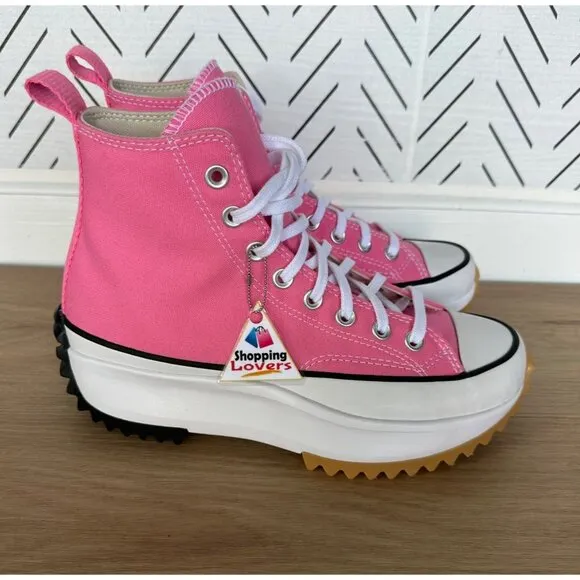 🤩Converse Sz 8.5 Women's Shoes Run Star Hike Pop High Top Sneakers Pink A08735C