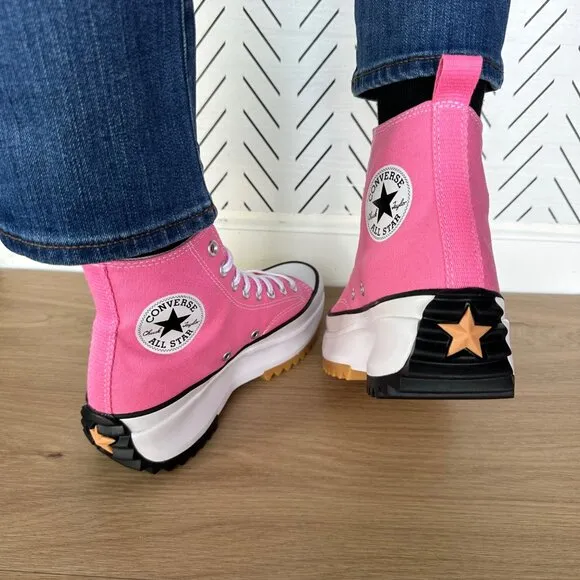 🤩Converse Sz 8.5 Women's Shoes Run Star Hike Pop High Top Sneakers Pink A08735C