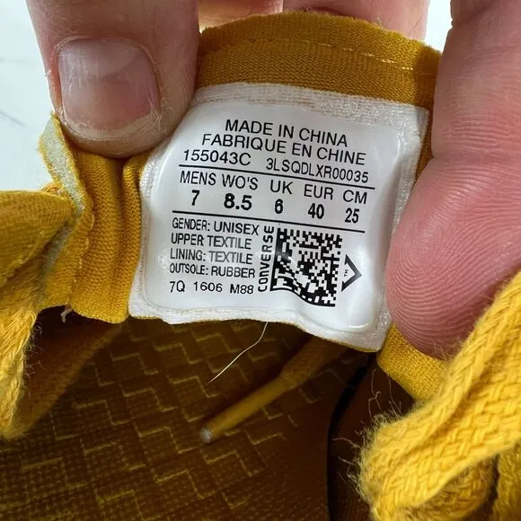 Converse Thunderbolt Modern Ox Sneaker Women's 8.5 Yellow Green Athletic Shoes