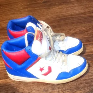 Converse Weapon High Mens  Shoes White Blue Red USA Olympic Vintage Sneakers 12