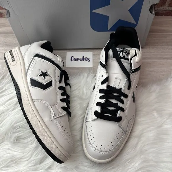 CONVERSE WEAPON OX VINTAGE WHITE/Black Men's Size 10 Women's 11.5 Shoes A07239C