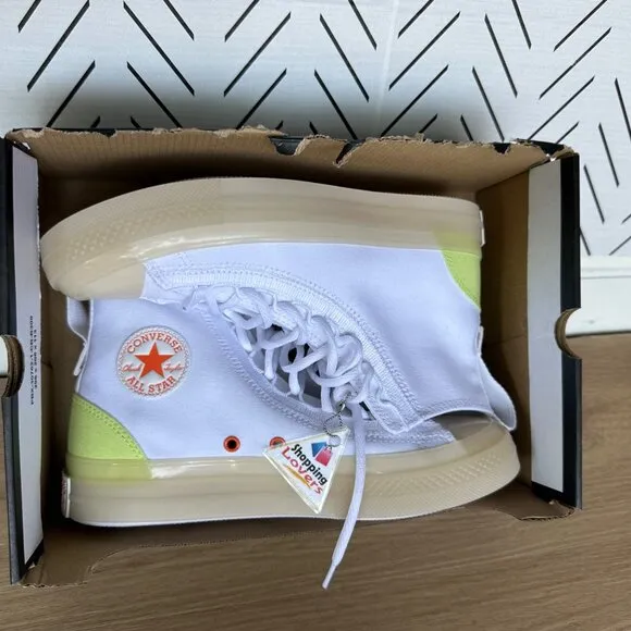 Converse Women Shoes Chuck Taylor All Star CX EXP2 Hi Sz 8.5 White Green A10261C