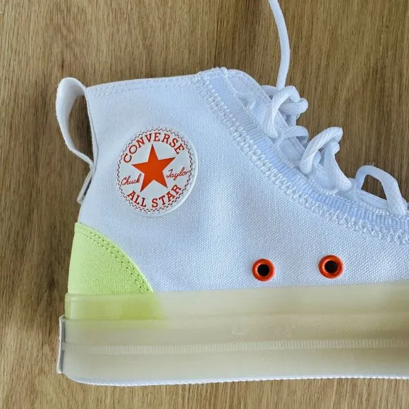 Converse Women Shoes Chuck Taylor All Star CX EXP2 Hi Sz 8.5 White Green A10261C