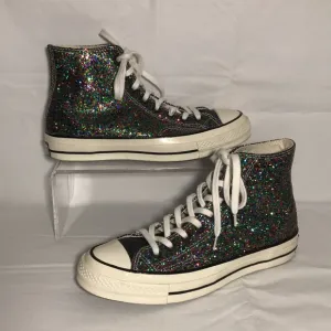 Converse x JW Anderson High Top Sneakers Tennis Shoes Black Glitter Size 9