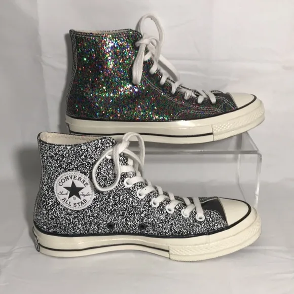 Converse x JW Anderson High Top Sneakers Tennis Shoes Black Glitter Size 9