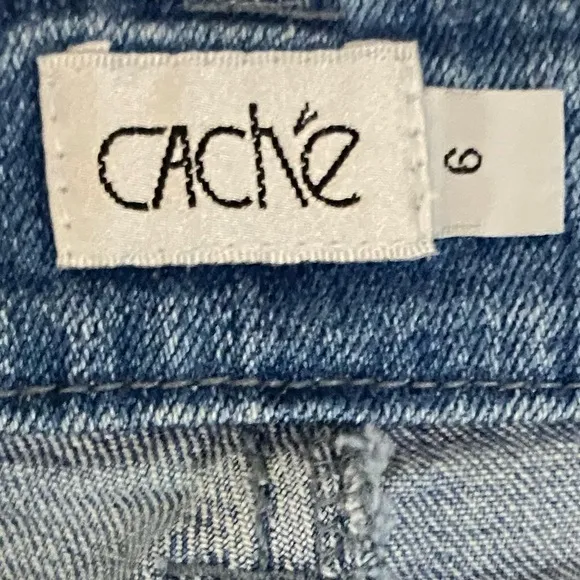 COPY - NWOT Cache Vintage Y2K Silver Embroidered Low Rise Jeans Size 6.