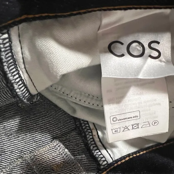COS Denim Mini Skirt Raw Hem Size 4 NWT