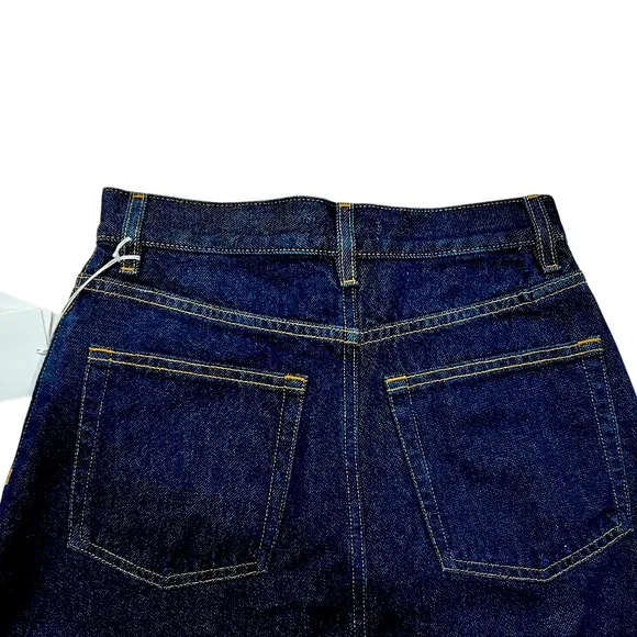 COS Denim Mini Skirt Raw Hem Size 4 NWT