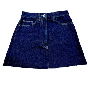 COS Denim Mini Skirt Raw Hem Size 4 NWT