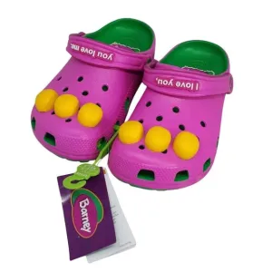 Crocs Barney Classic Clogs Kids Size J4 Shoes I Love You You Love Me