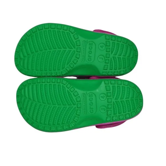 Crocs Barney Classic Clogs Kids Size J4 Shoes I Love You You Love Me