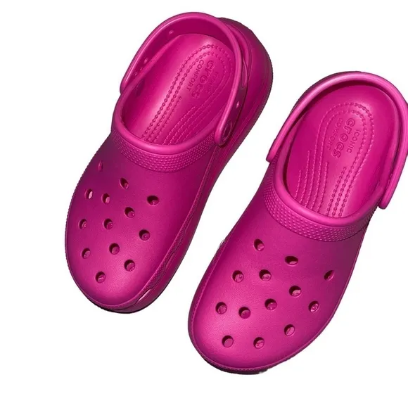 Crocs Classic Crush Clog Women’s Size 9 Bright Pink Barbiecore Perfect