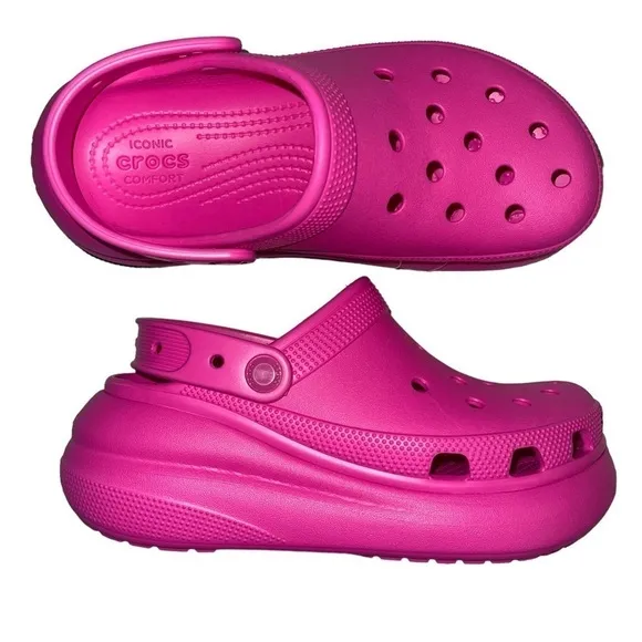Crocs Classic Crush Clog Women’s Size 9 Bright Pink Barbiecore Perfect