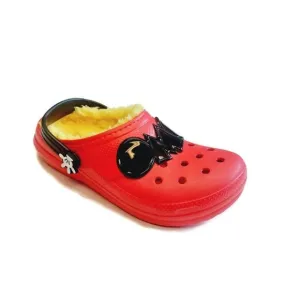 CROCS Classic Disney Mickey Mouse Lined Clog Lightweight Slip On Shoes Size J4
