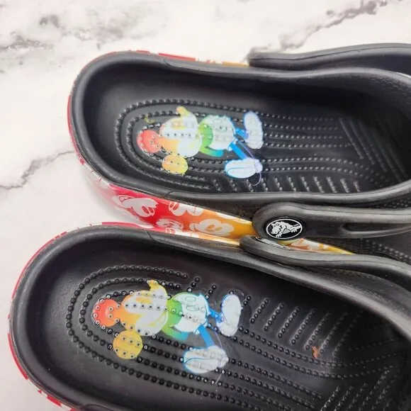 Crocs Classic Disney Rainbow Black Mickey Mouse Slip-On Clogs Kids 3 (J3)
