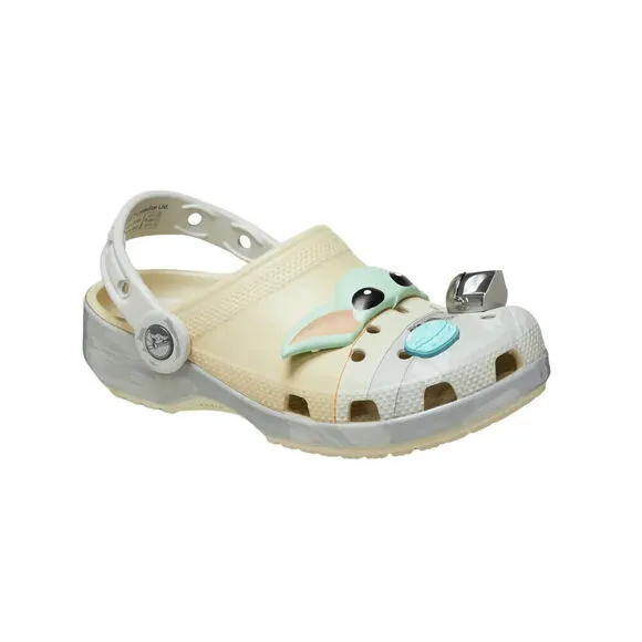 Crocs Classic Grogu 209494-2Y2 Clogs Kids Bone White Slip On Comfort Shoes FD633