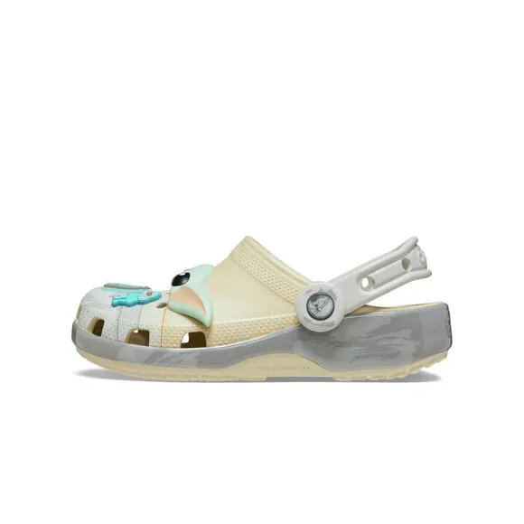 Crocs Classic Grogu 209494-2Y2 Clogs Kids Bone White Slip On Comfort Shoes FD633