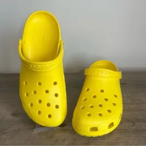 Crocs Classic Lemon Yellow Men's Clog Size 11 #B1863