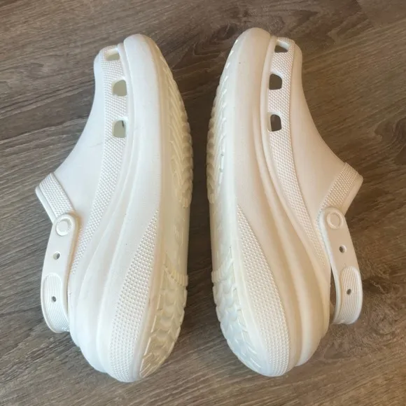 Crocs Crush Clogs 3-inch White Platform Casual Mens 11