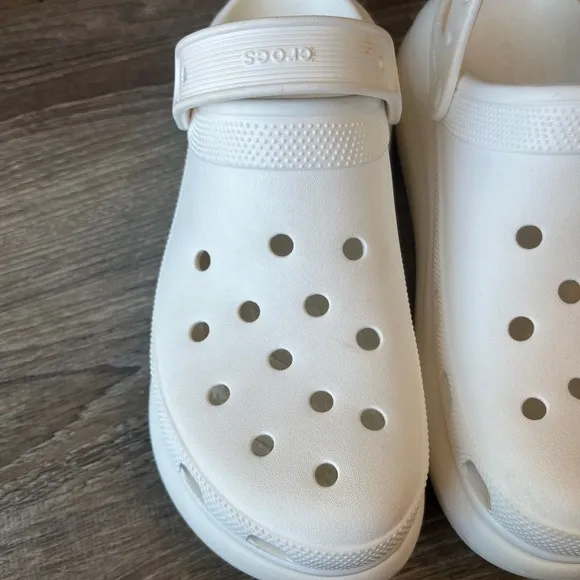 Crocs Crush Clogs 3-inch White Platform Casual Mens 11
