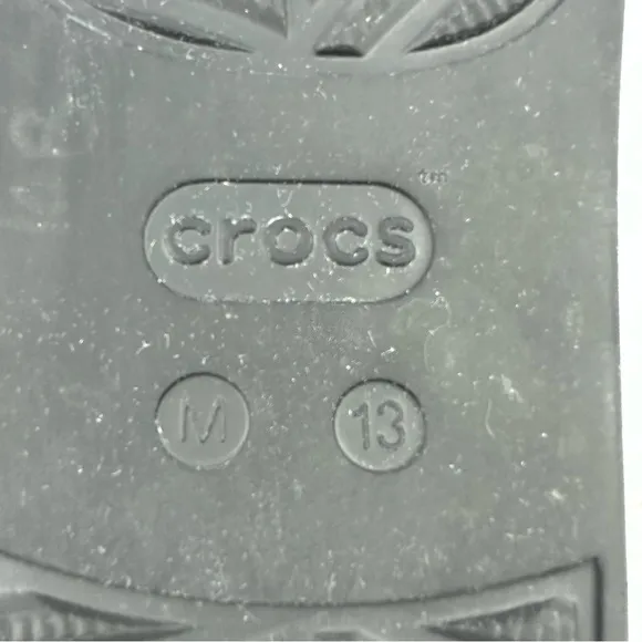 Crocs Dylan Clogs 13 Black Weave Rubber Slip On Shoes Mens