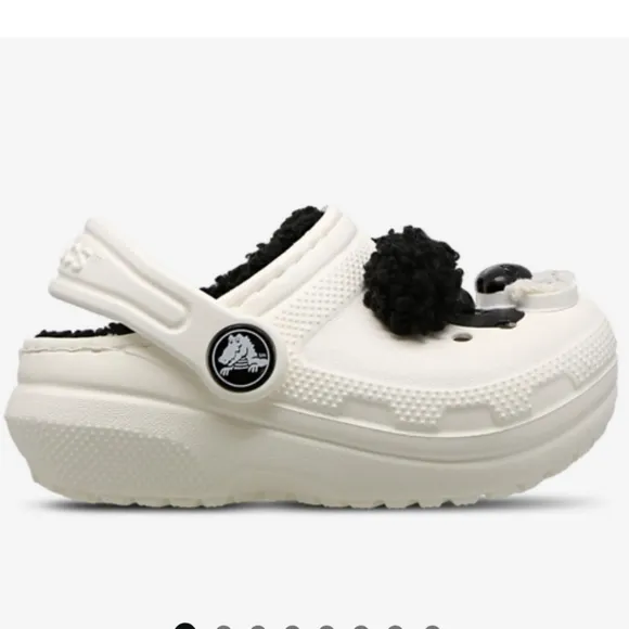 Crocs Kids Classic Lined Panda Crocs Slip-Ons Shoes -Unisex - C9