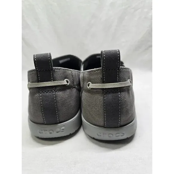 Crocs Walu Slip On Loafers Mens 14 Casual Smoke/light Grey Shoes- No Insoles
