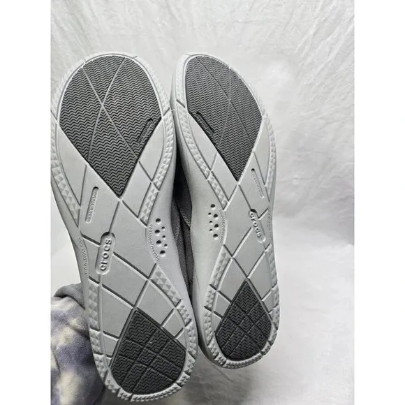 Crocs Walu Slip On Loafers Mens 14 Casual Smoke/light Grey Shoes- No Insoles