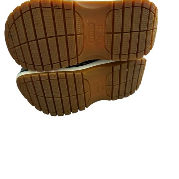 Crocs Women Classic Mega Crush Clog - Blue and Brown- Size 8