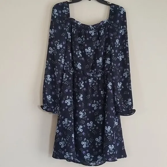 Cupcakes &amp; Cashmere Elsie Black Floral Print Dress S