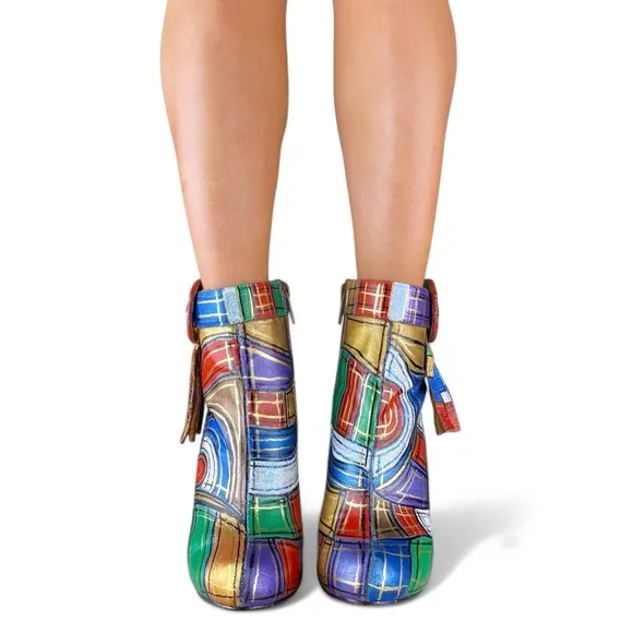 Custom Designed Womens Ankle Boots Size 7.5